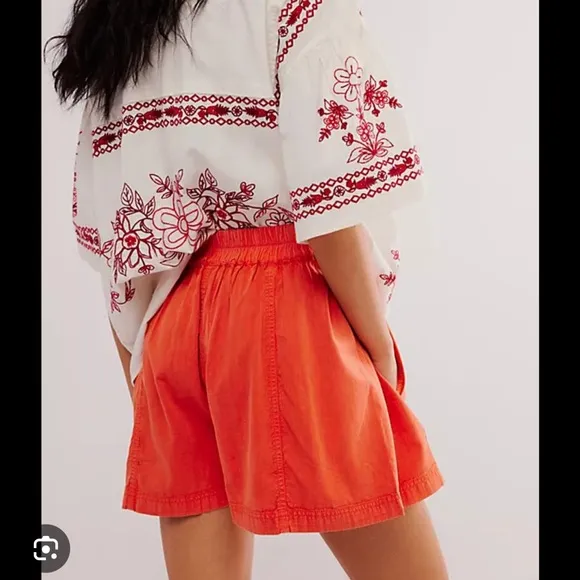 NWOT Free People Get Free Poplin Shorts