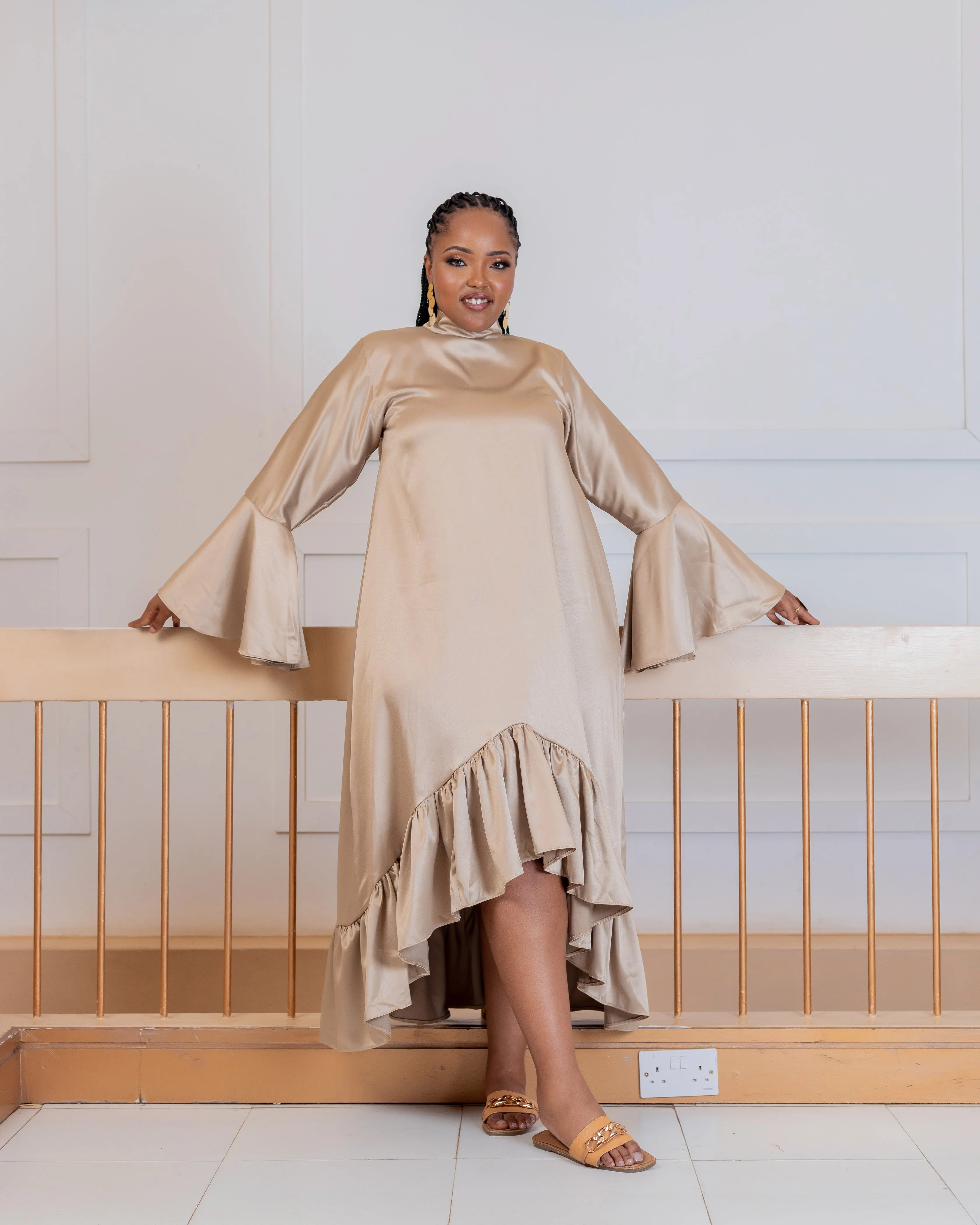 Nyakach Dress - Nude