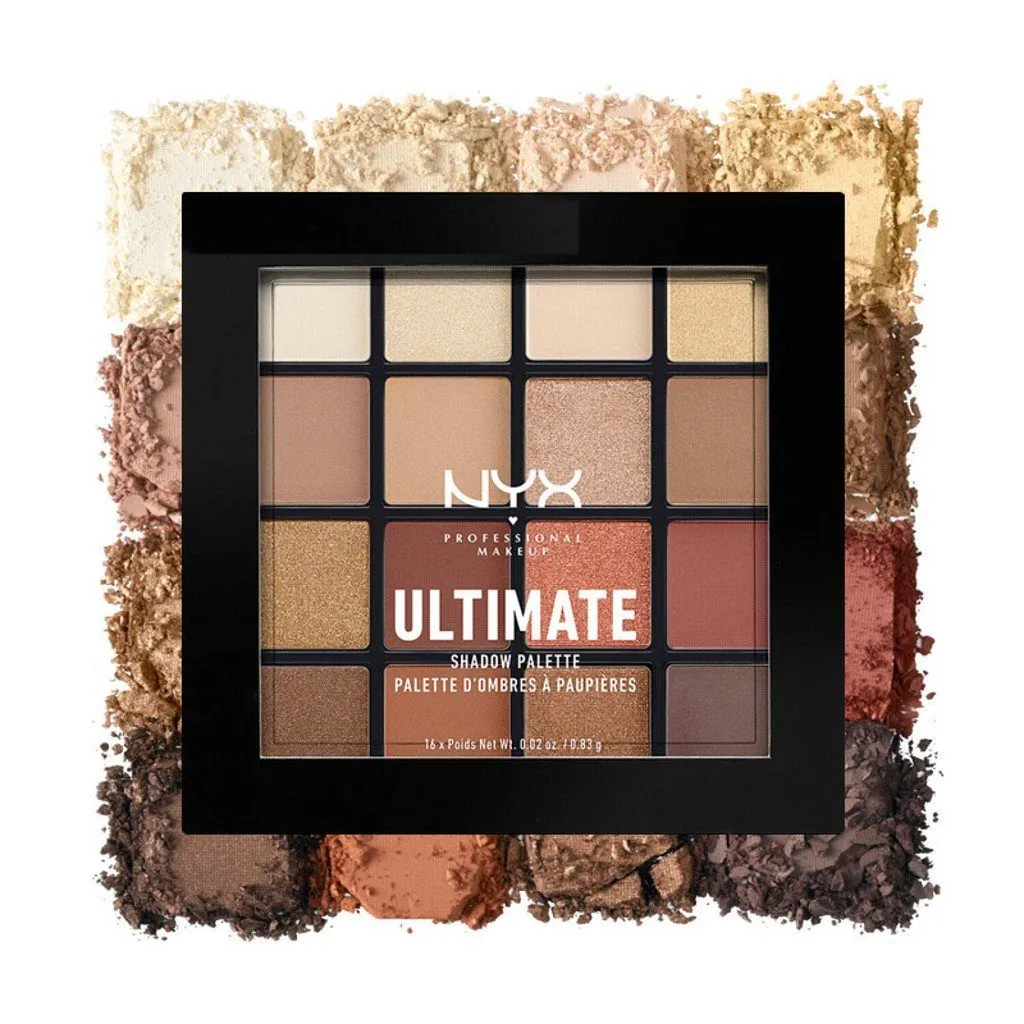 NYX Ultimate 16 Colors Eye Shadow Palette - 03 Warm Neturals
