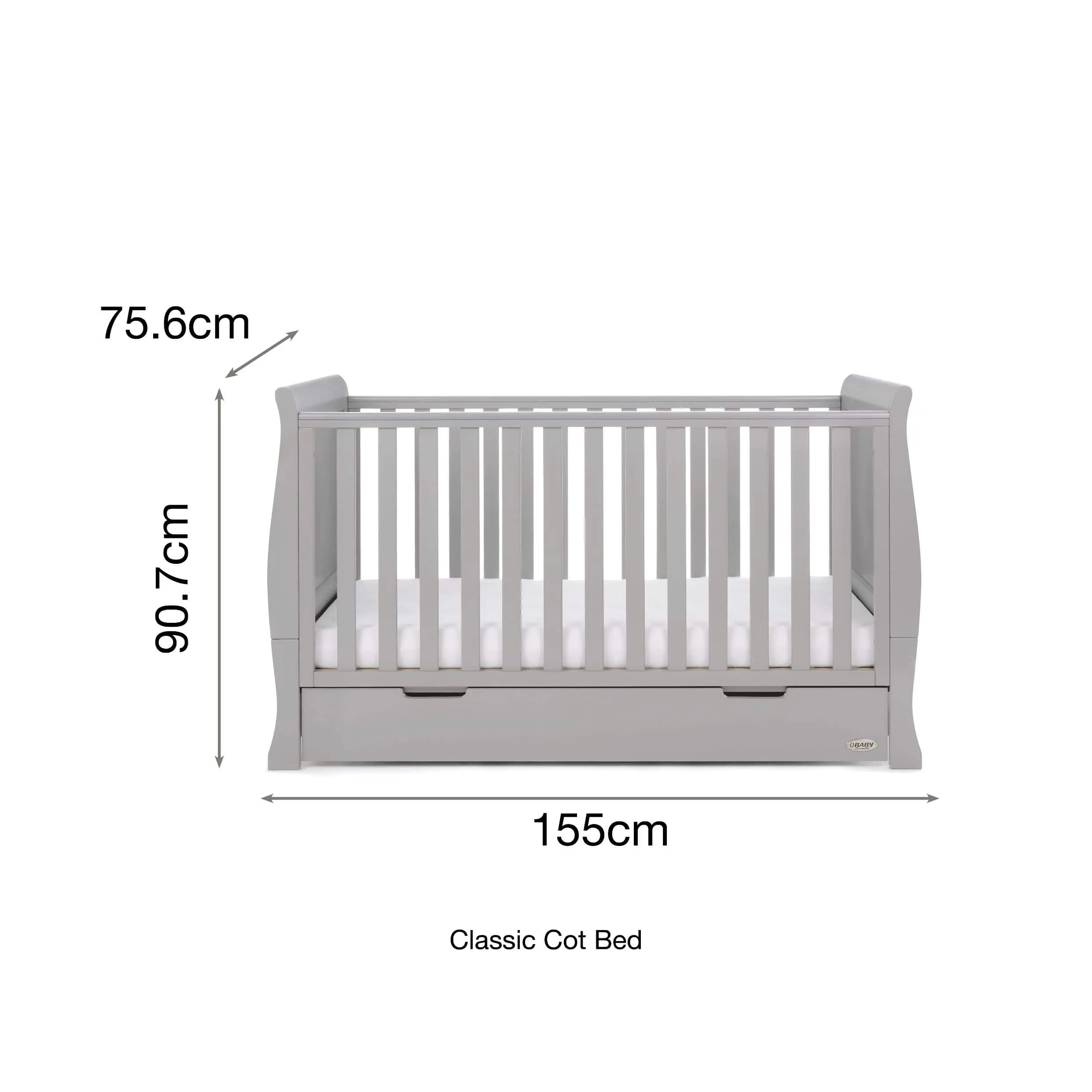 Obaby Stamford Classic 4 Piece Room Set Warm Grey