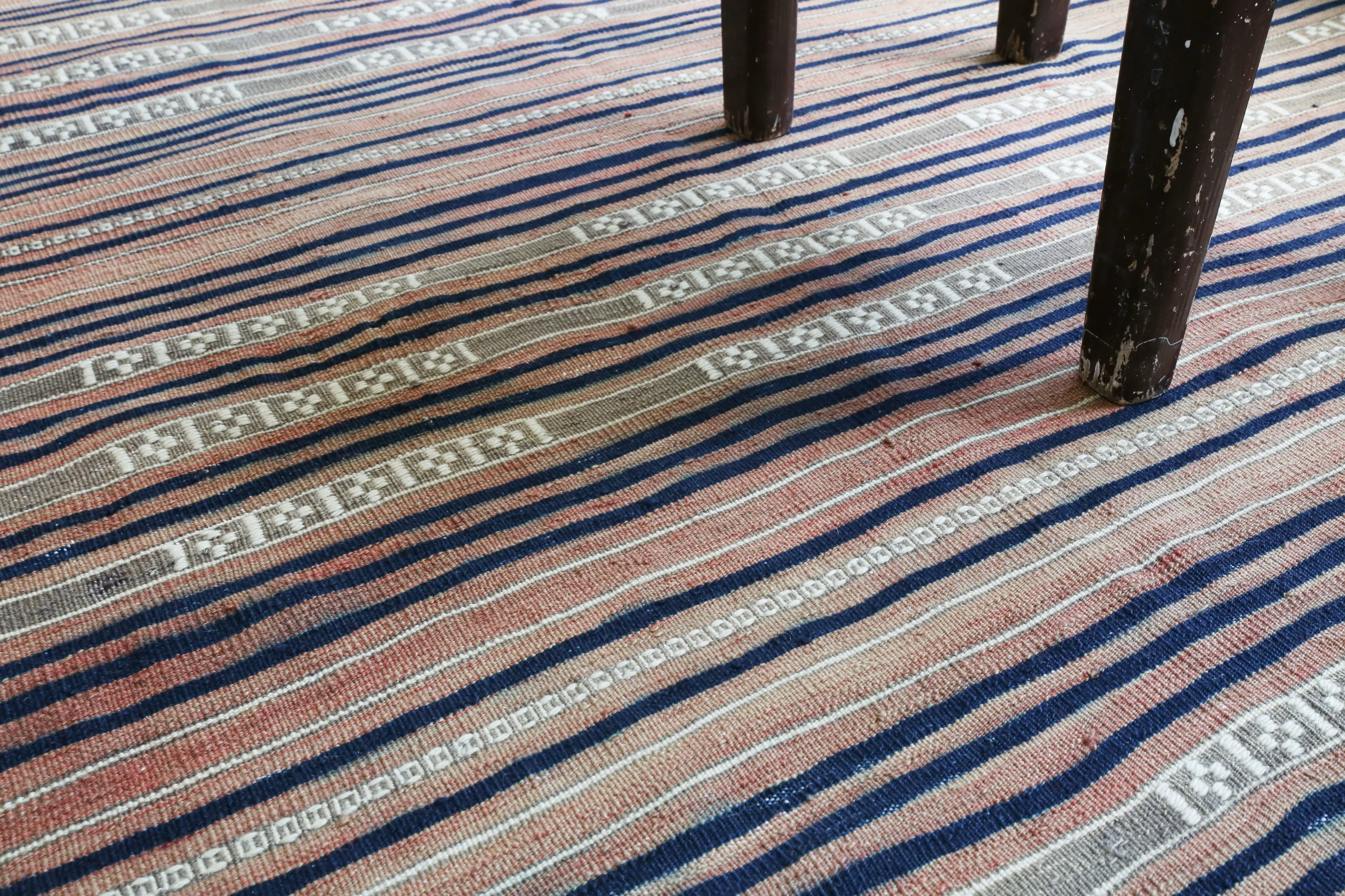 Old Anatolian Kilim Rug 5.2ftx8.6ft
