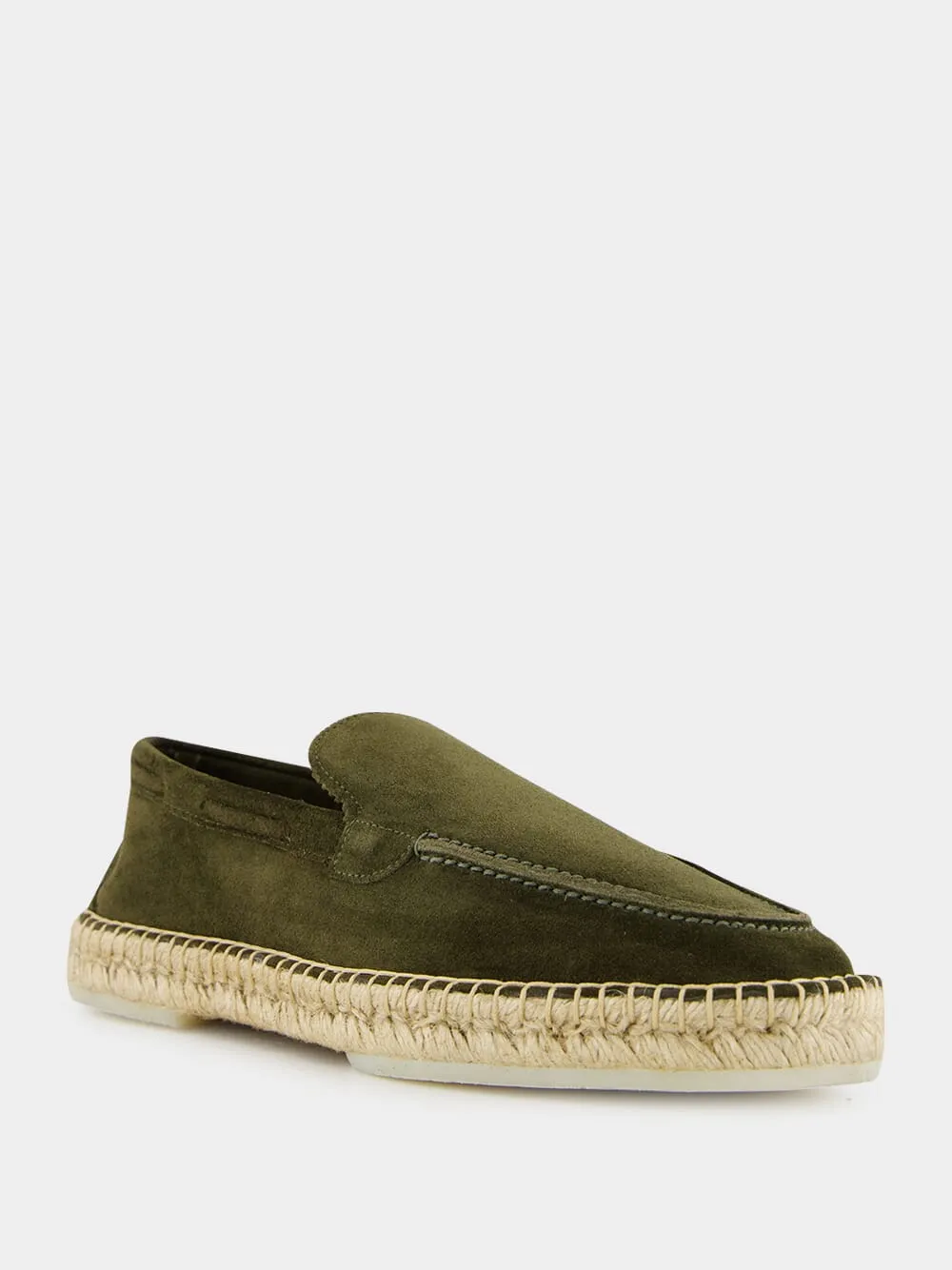 Olive Green Suede Beachside Loafers