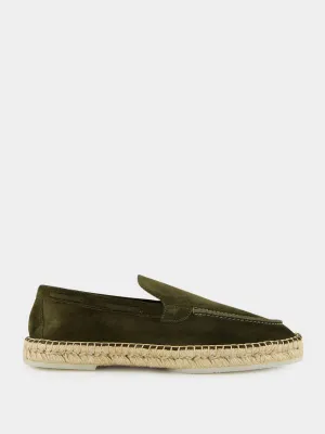 Olive Green Suede Beachside Loafers