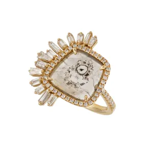 Organic Beauty Sunburst Diamond Cocktail Ring