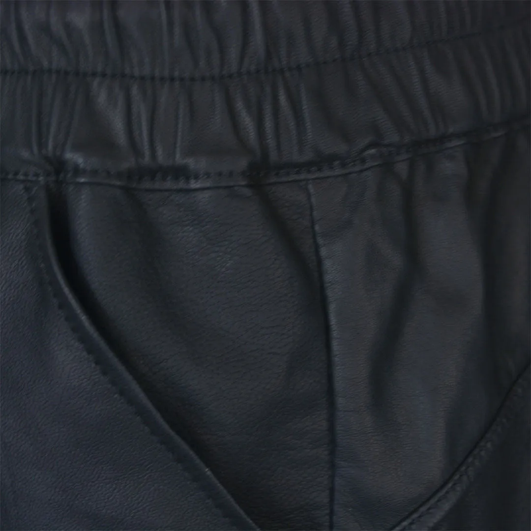 ORLY |  BLACK | LEATHER SPORT SHORTS