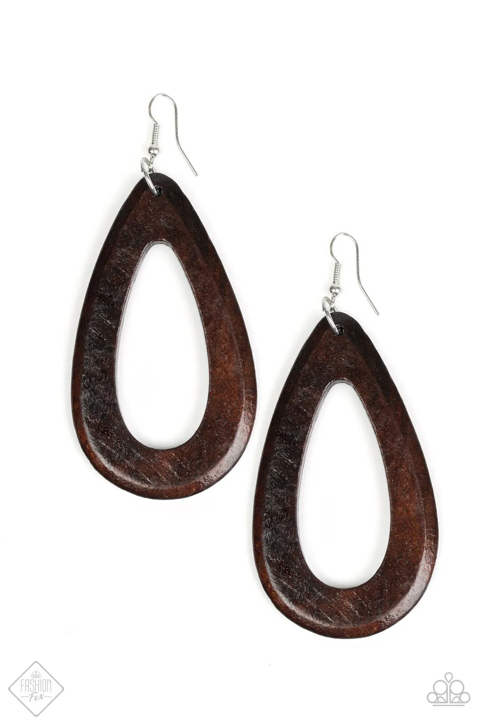 Paparazzi - Malibu Mimosas Brown Earrings
