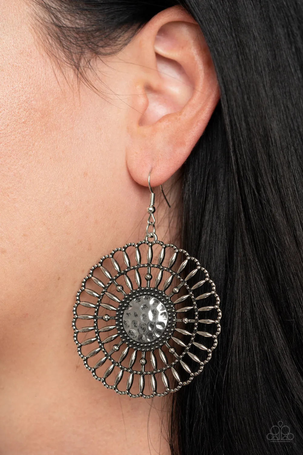 Paparazzi Rustic Groves - Silver Earrings
