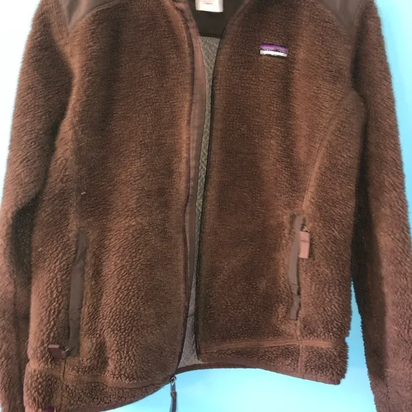 Patagonia Brown Fleece Zip Up Jacket Outdoor Winter Warm Fuzzy