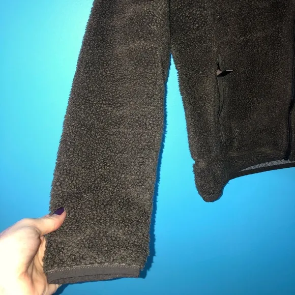 Patagonia Brown Fleece Zip Up Jacket Outdoor Winter Warm Fuzzy