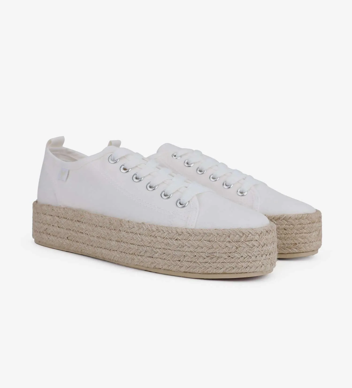 Pitas lace-up 4cm platform espadrille trainers