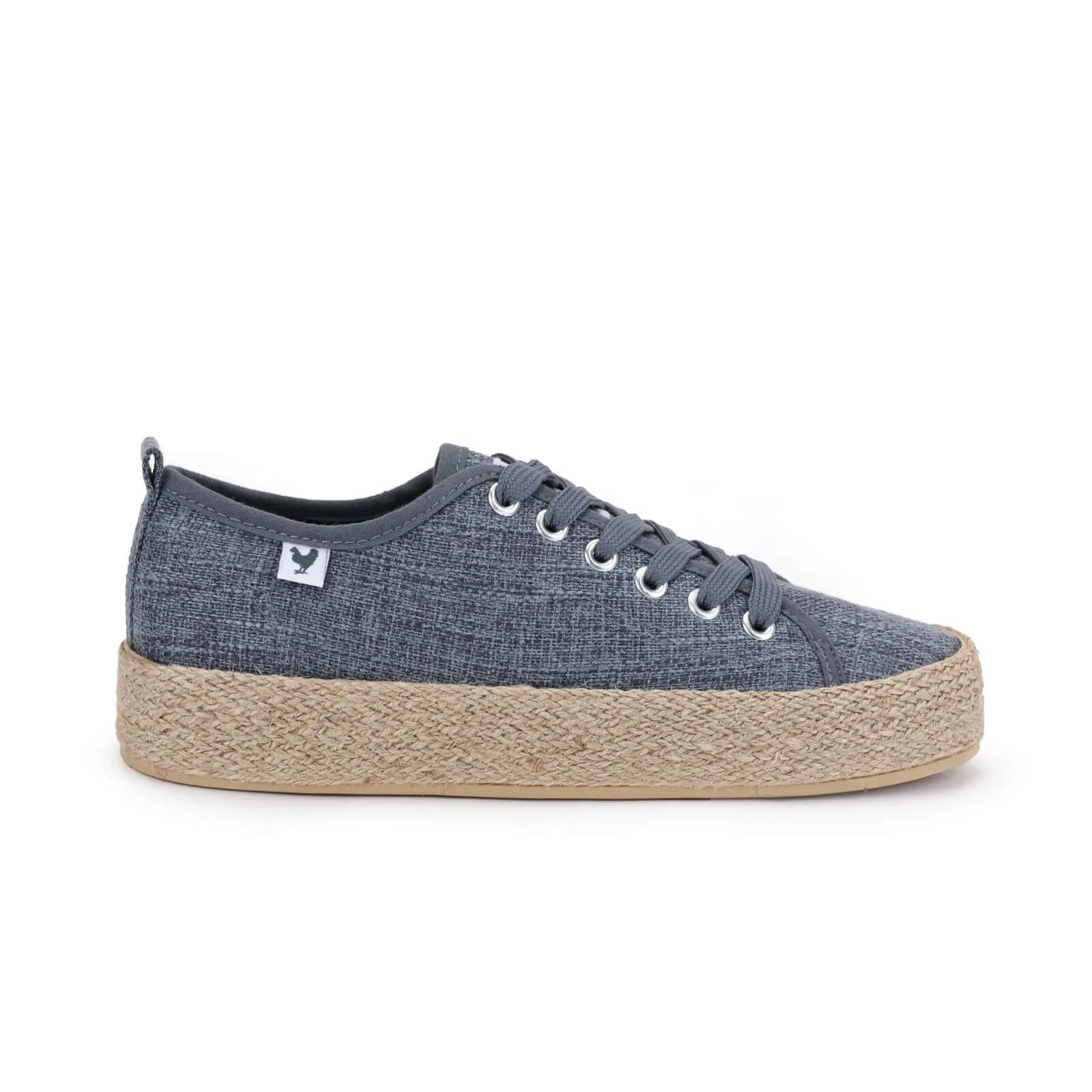 Pitas linen lace-up espadrille trainers