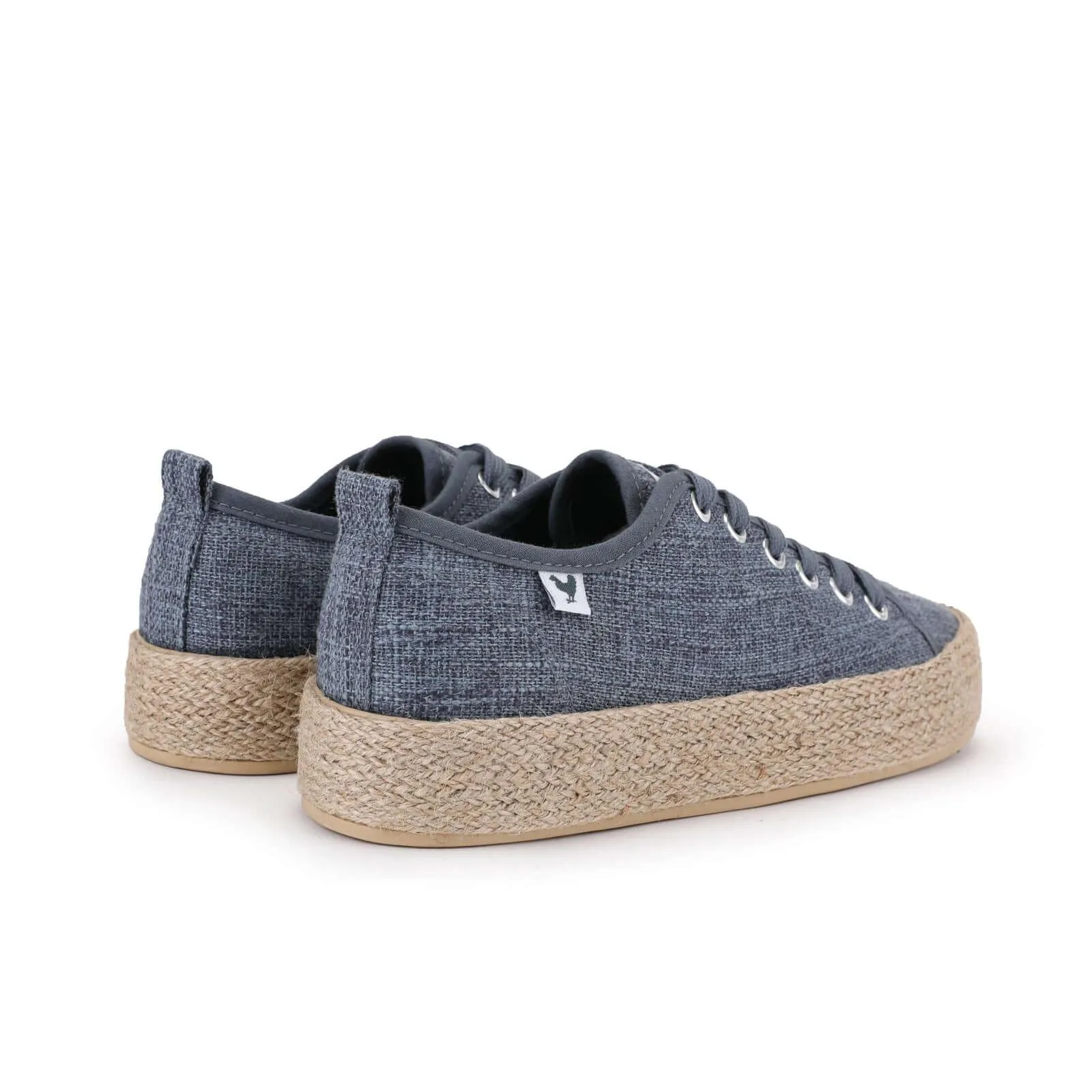 Pitas linen lace-up espadrille trainers