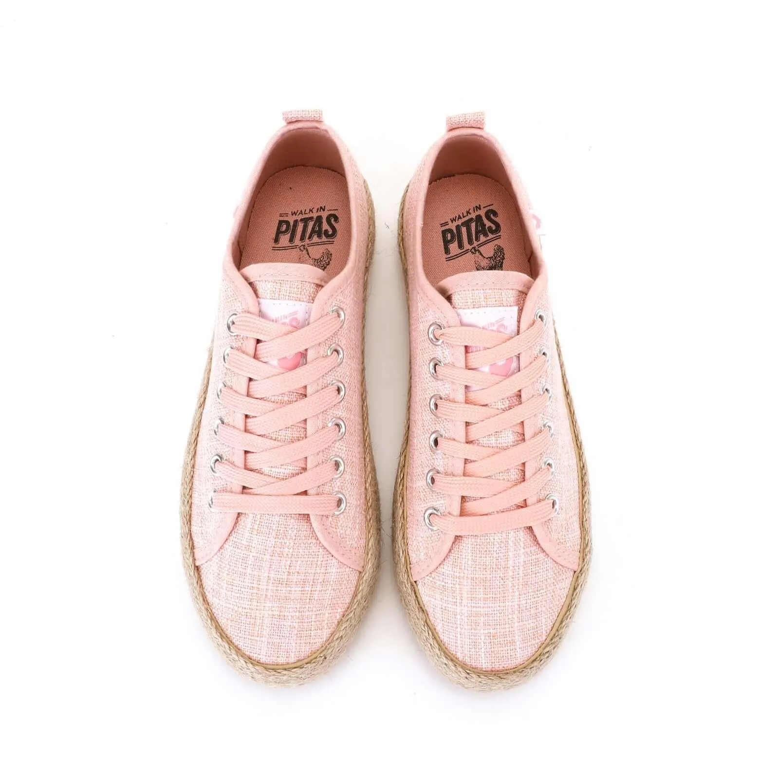 Pitas linen lace-up espadrille trainers