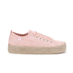 Pitas linen lace-up espadrille trainers