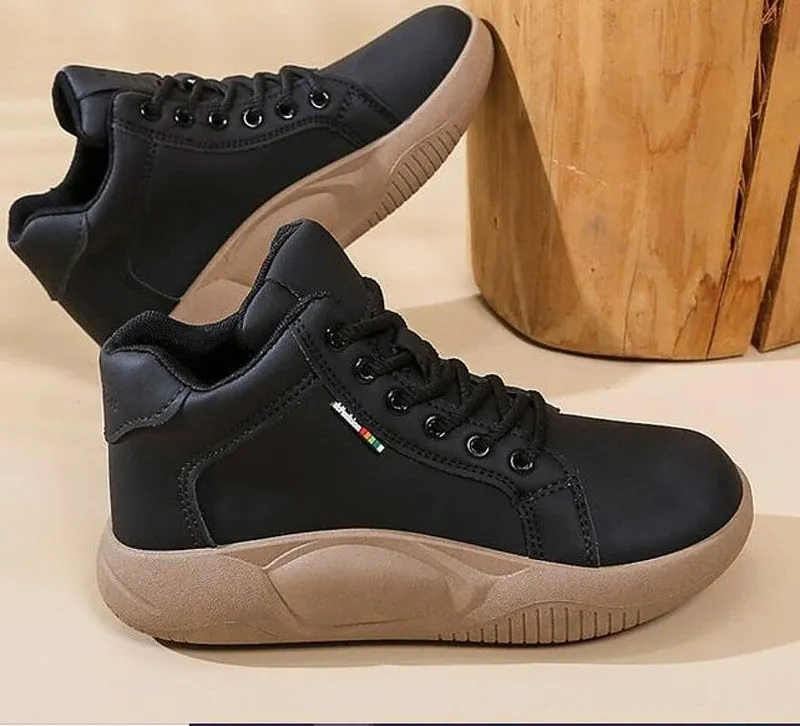 Platform Heels Casual PU Leather White Sneakers