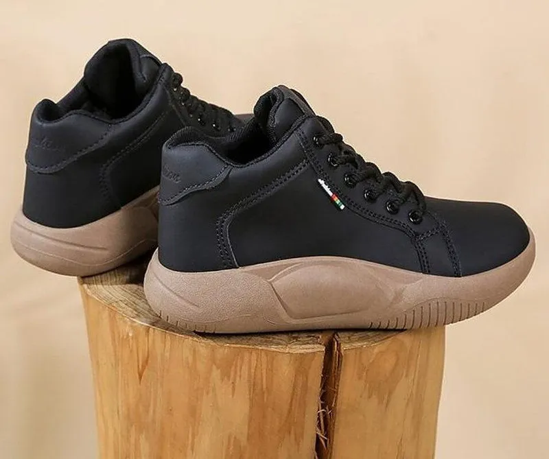 Platform Heels Casual PU Leather White Sneakers