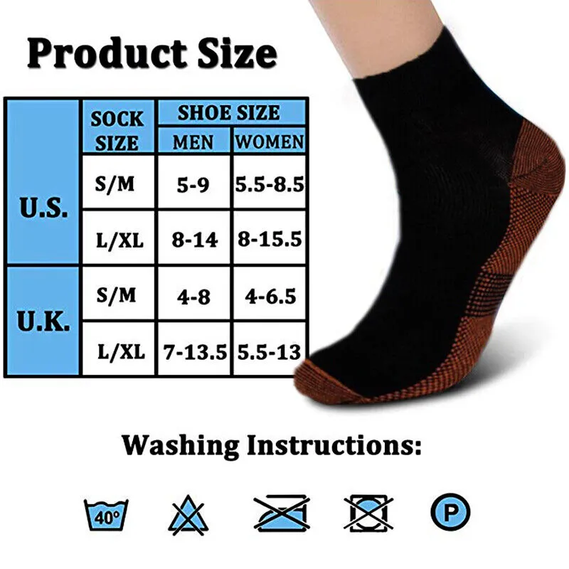 Premium Plantar Fasciitis Compression Socks for Foot Support – Breathable Ankle & Heel Arthritis Relief – Lightweight Arch Support Sport Socks for Running, Hiking & Travel – Anti-Odor, Moisture-Wicking Fabric – 2 Pairs