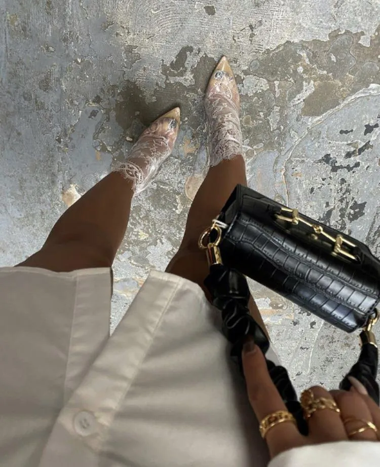 PVC Transparent Women Pumps