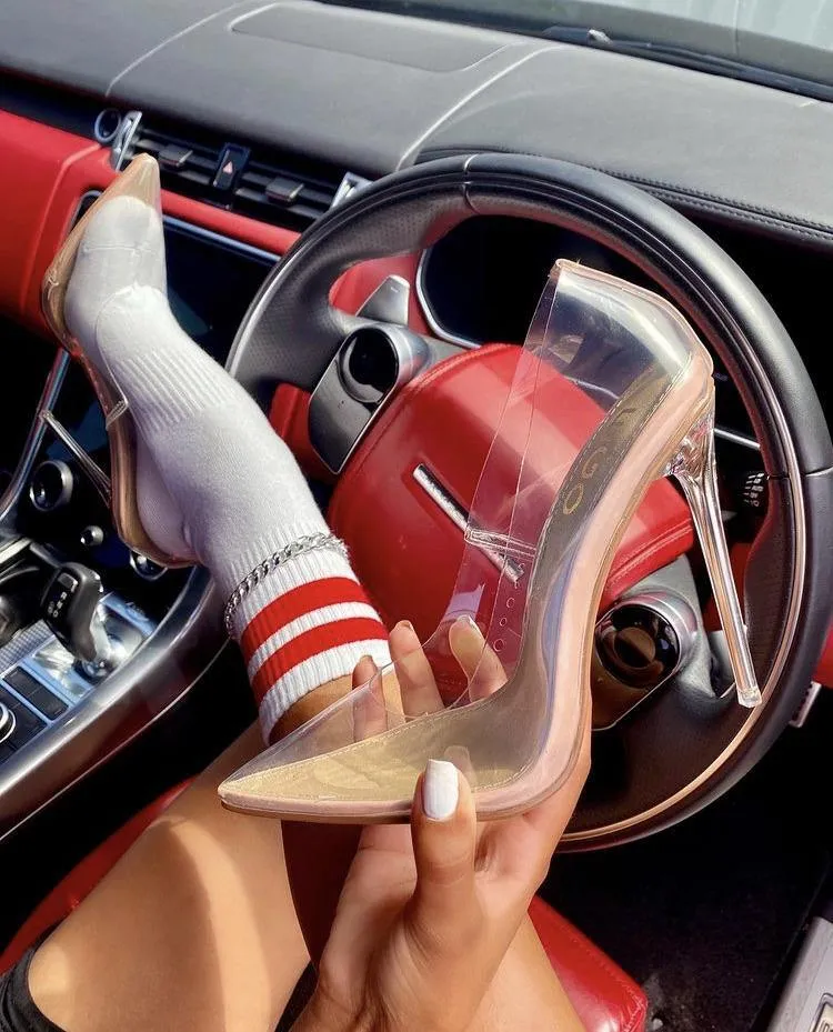 PVC Transparent Women Pumps