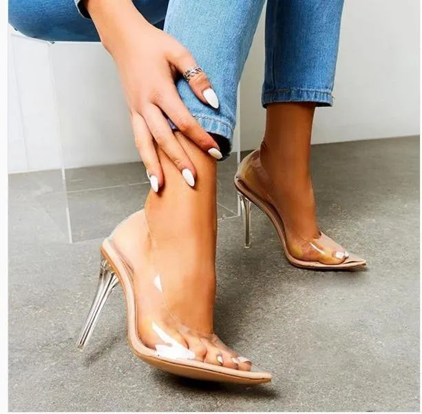 PVC Transparent Women Pumps