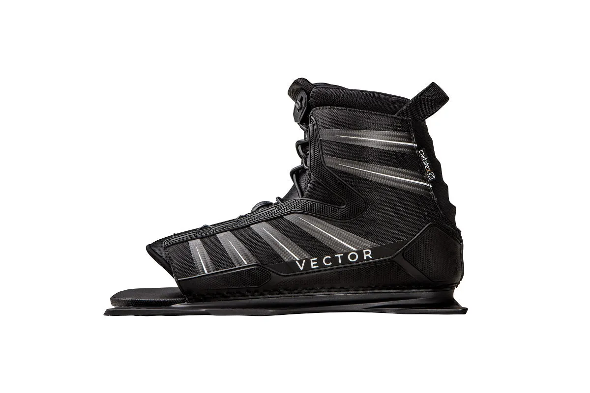 Radar Ski Boot Vector Boa - Black / Carbon / White - Front Feather Frame