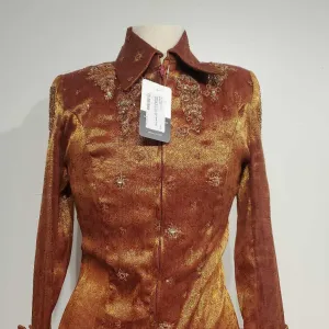 Red and Gold Western Top Size 10