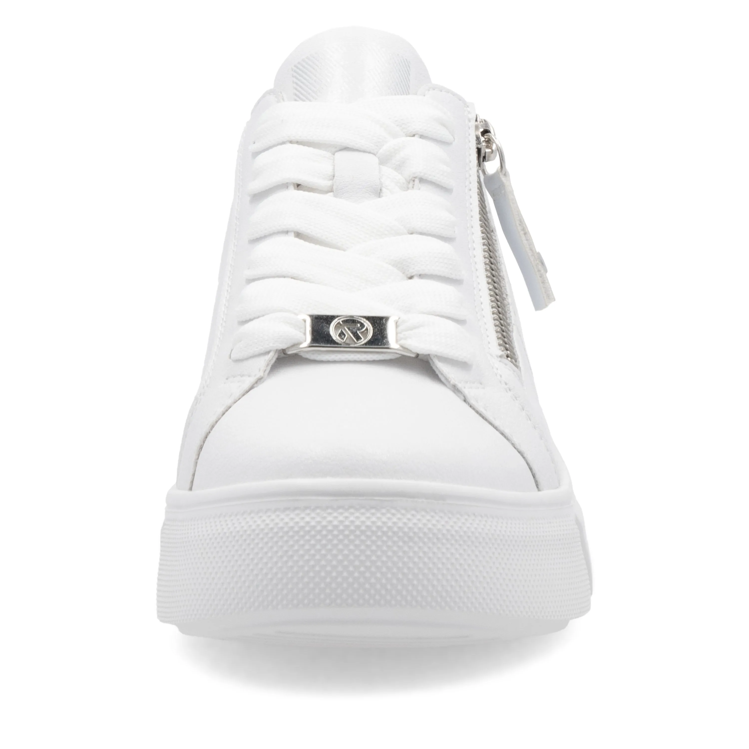 Rieker W260580 Womens White Platform Trainer