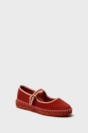 Rust Suede Jamie Espadrille Flats