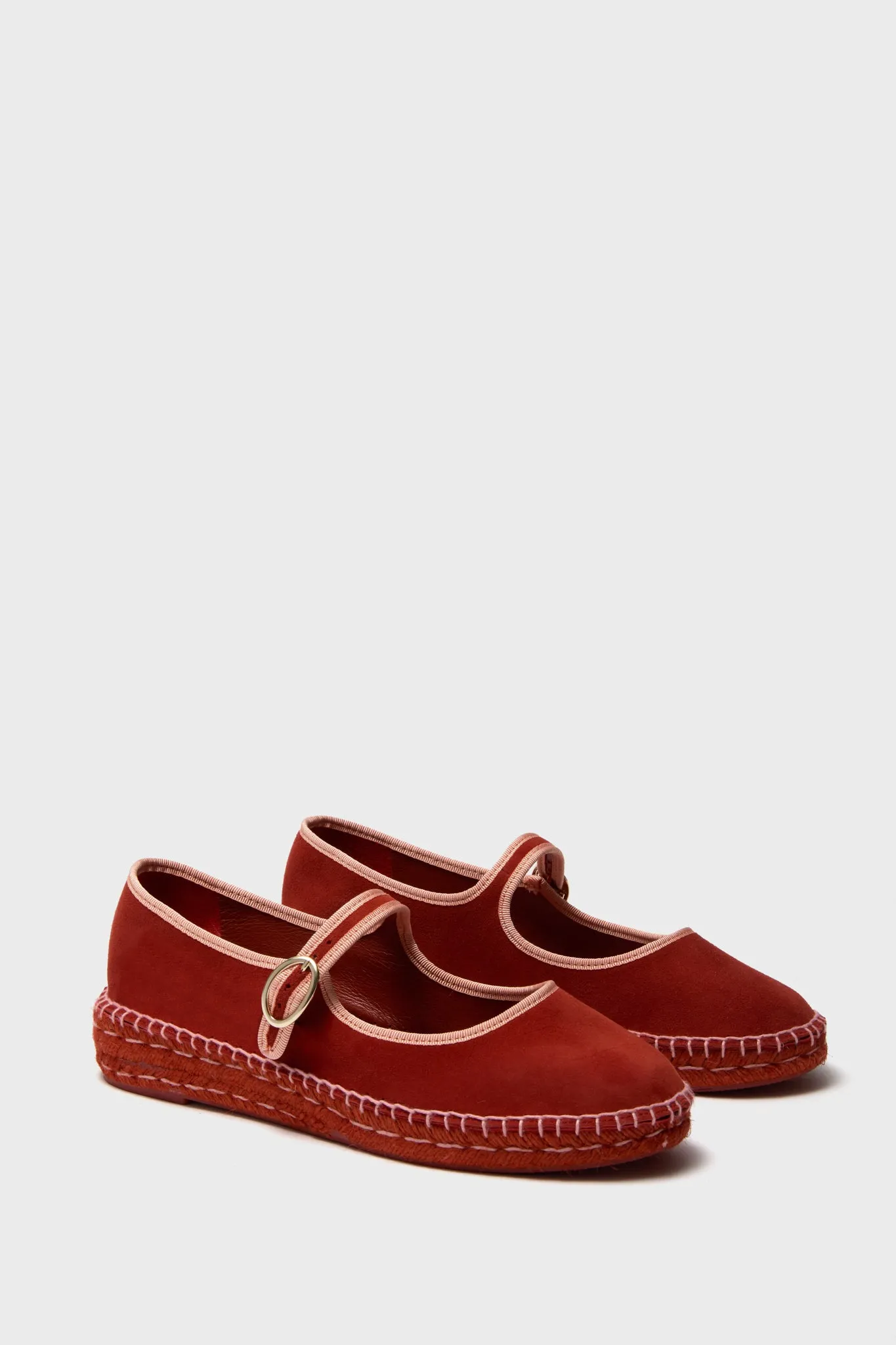 Rust Suede Jamie Espadrille Flats