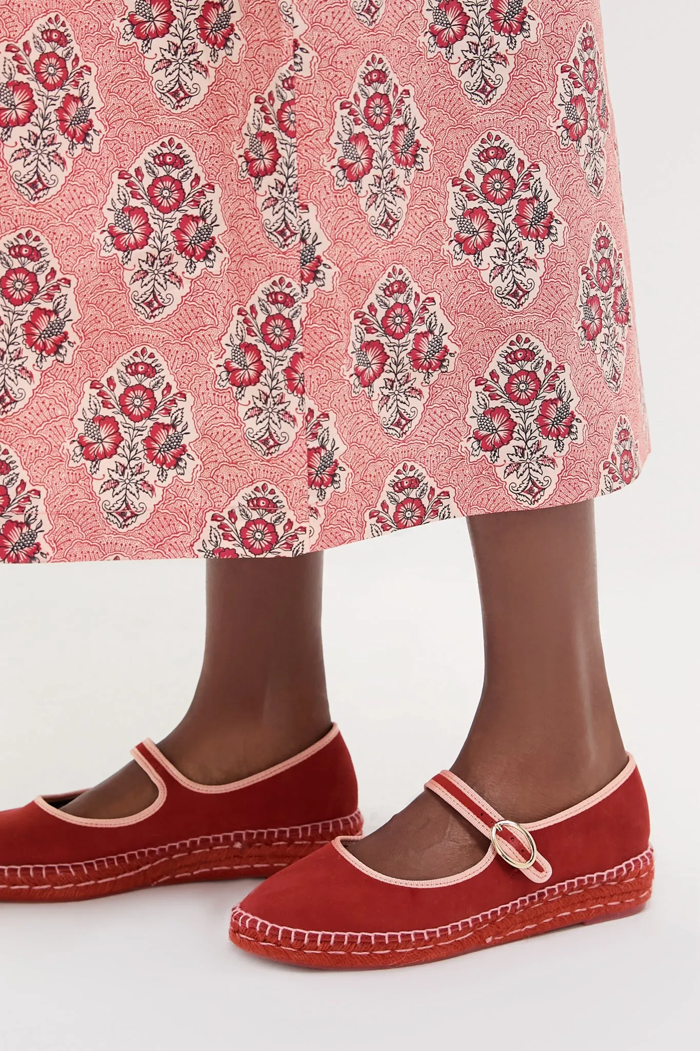 Rust Suede Jamie Espadrille Flats
