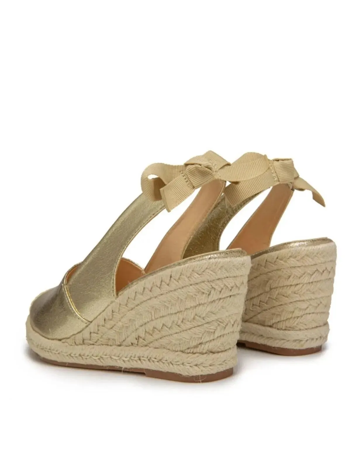 Sandales à talons compensées en espadrille