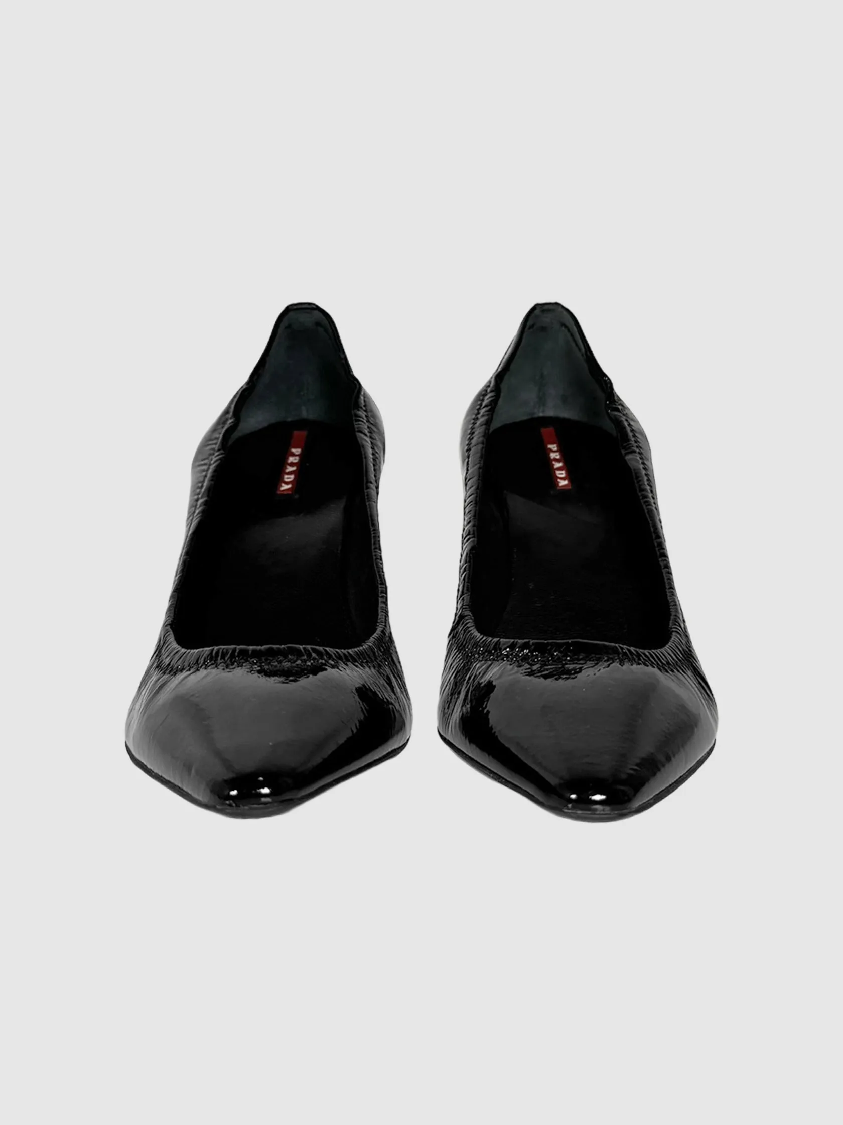 Scrunchie Patent Leather Pumps - Size 39