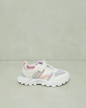 Senior Girls White Velcro Multi-Piece Trainer
