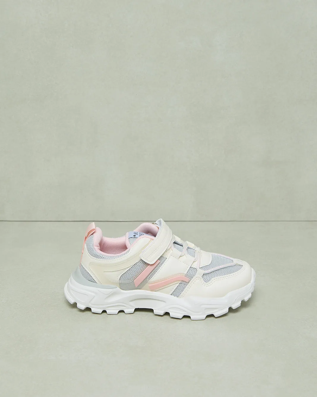 Senior Girls White Velcro Multi-Piece Trainer