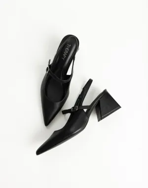 Sharp Heels (Black Smooth) - By Therapy