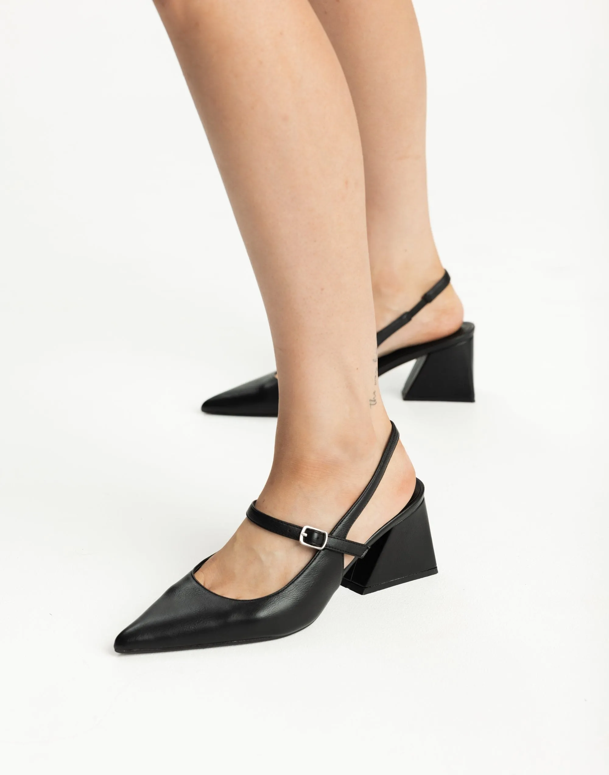 Sharp Heels (Black Smooth) - By Therapy