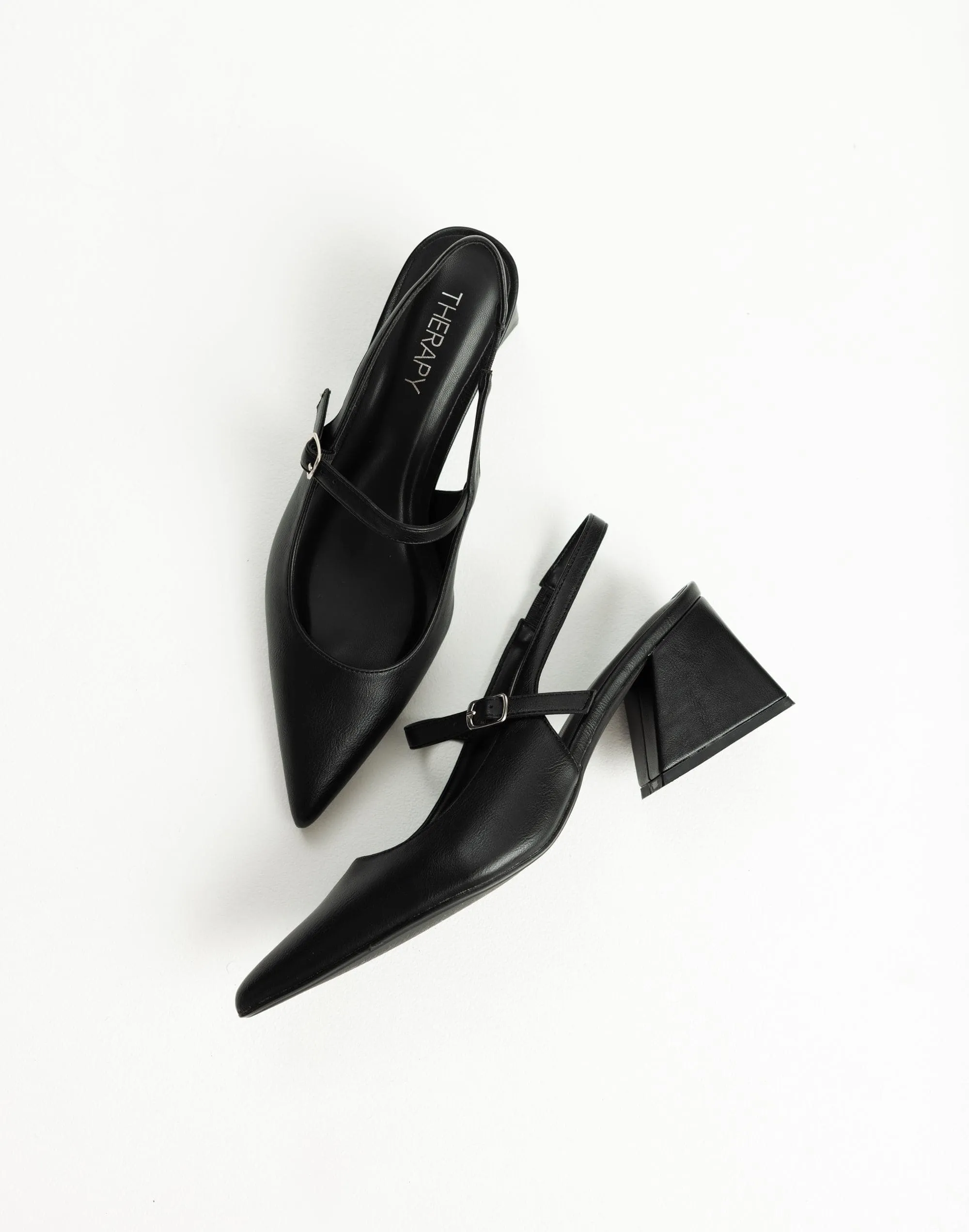 Sharp Heels (Black Smooth) - By Therapy