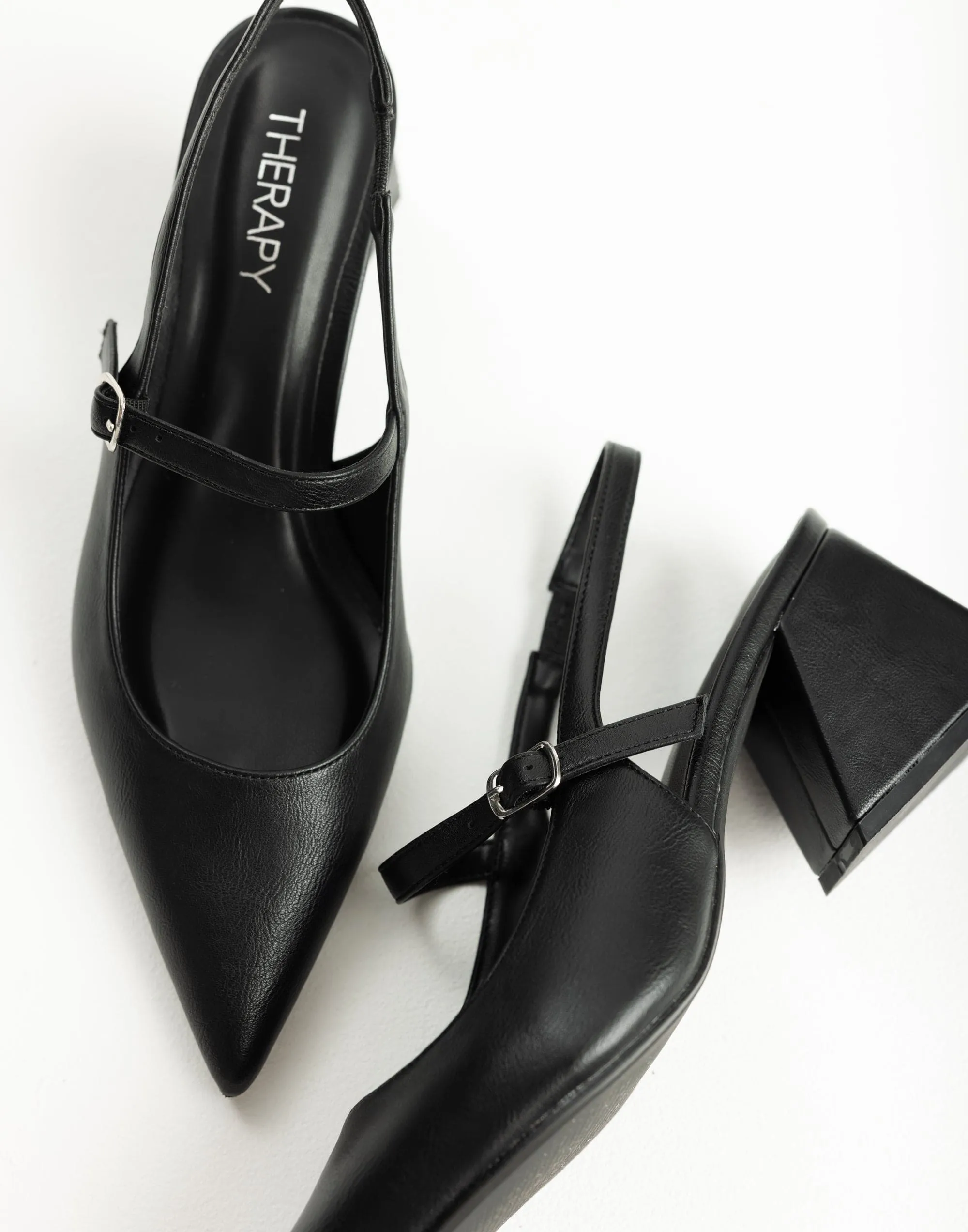 Sharp Heels (Black Smooth) - By Therapy