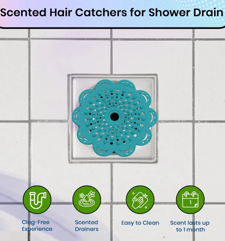 Shower Wowers (4 Pack) Scented Drain Hair Catchers