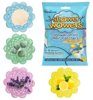 Shower Wowers (4 Pack) Scented Drain Hair Catchers