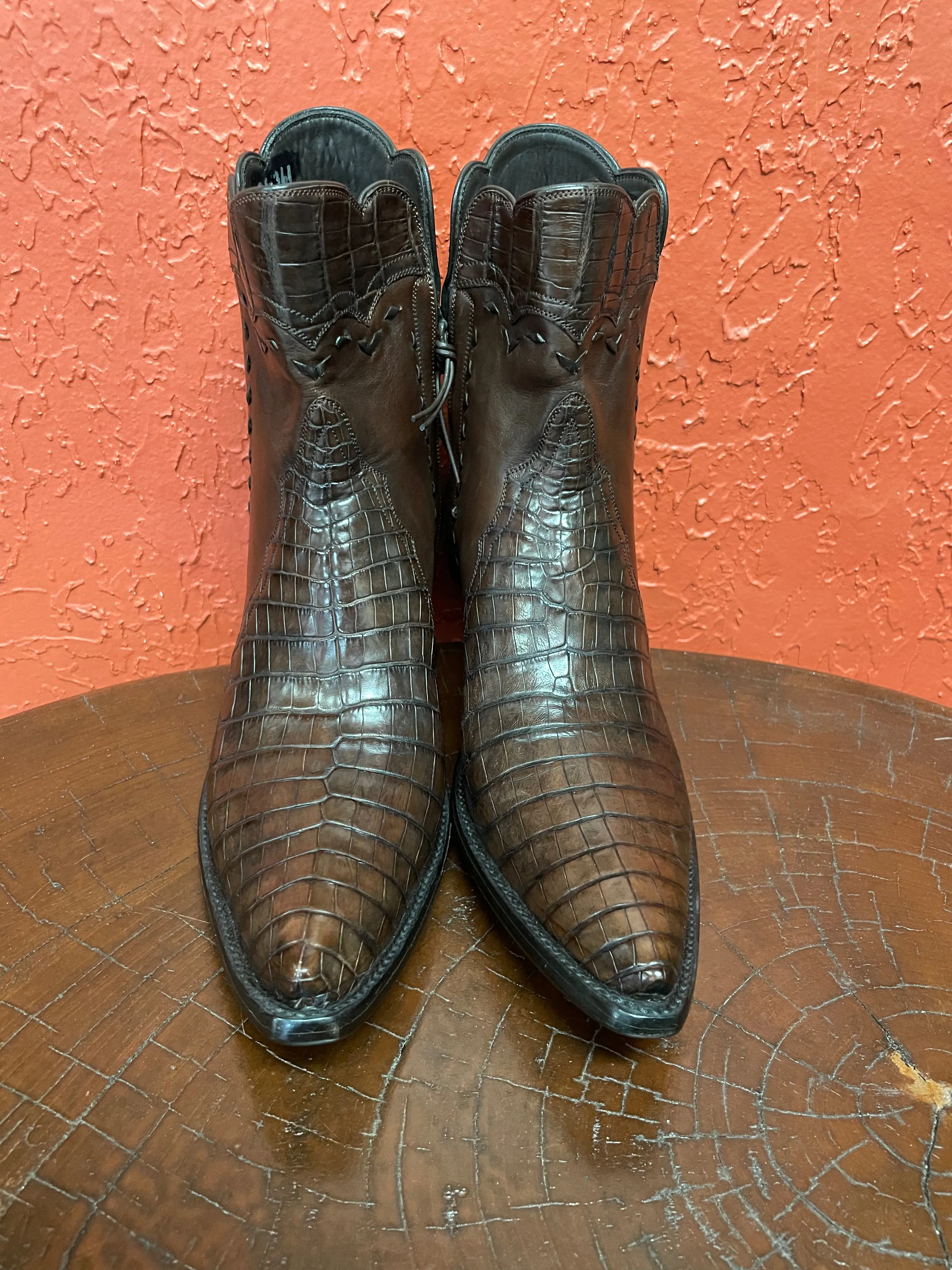 Sport Rust Crocodile and Italian Calf Zip