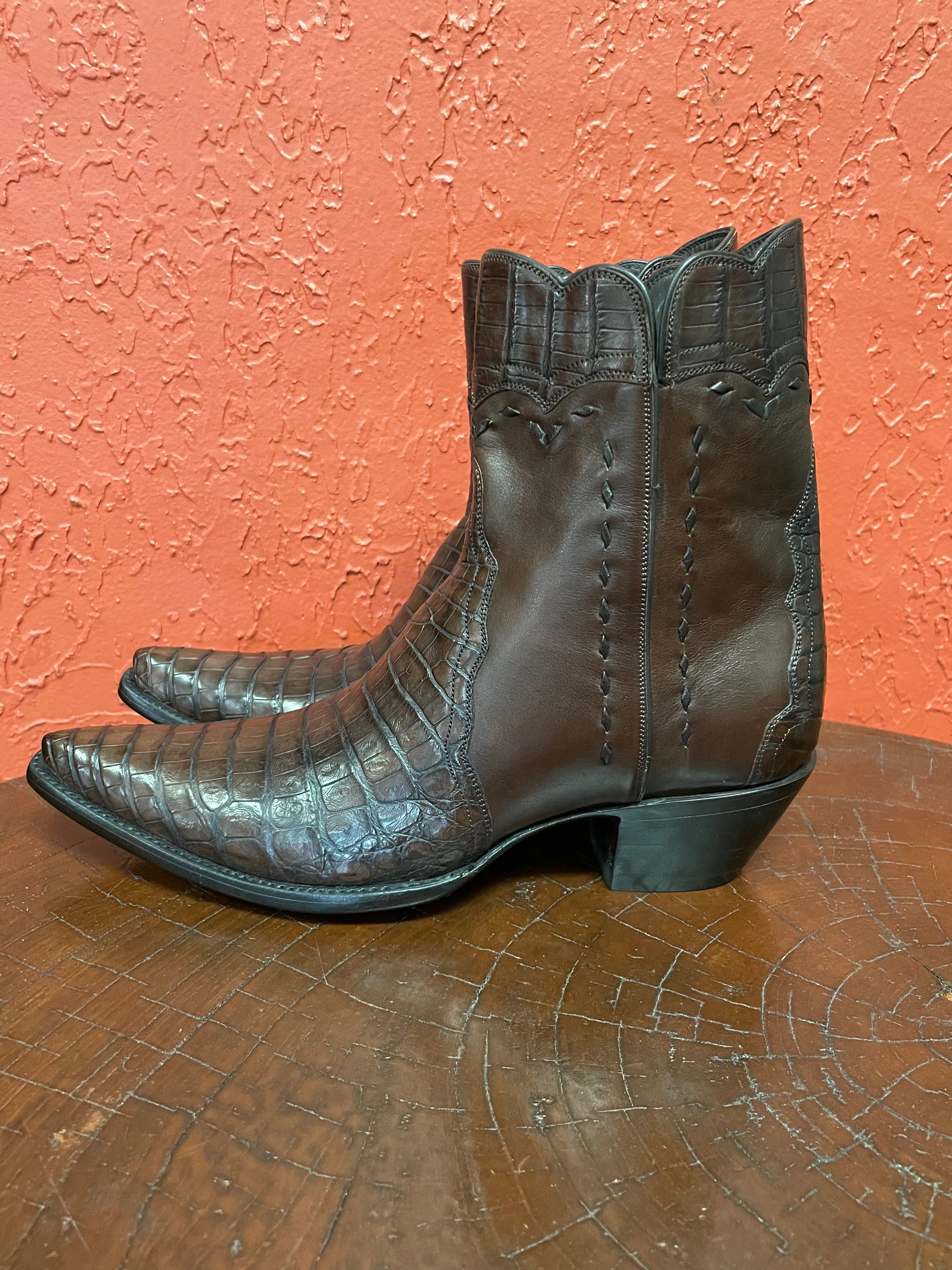 Sport Rust Crocodile and Italian Calf Zip
