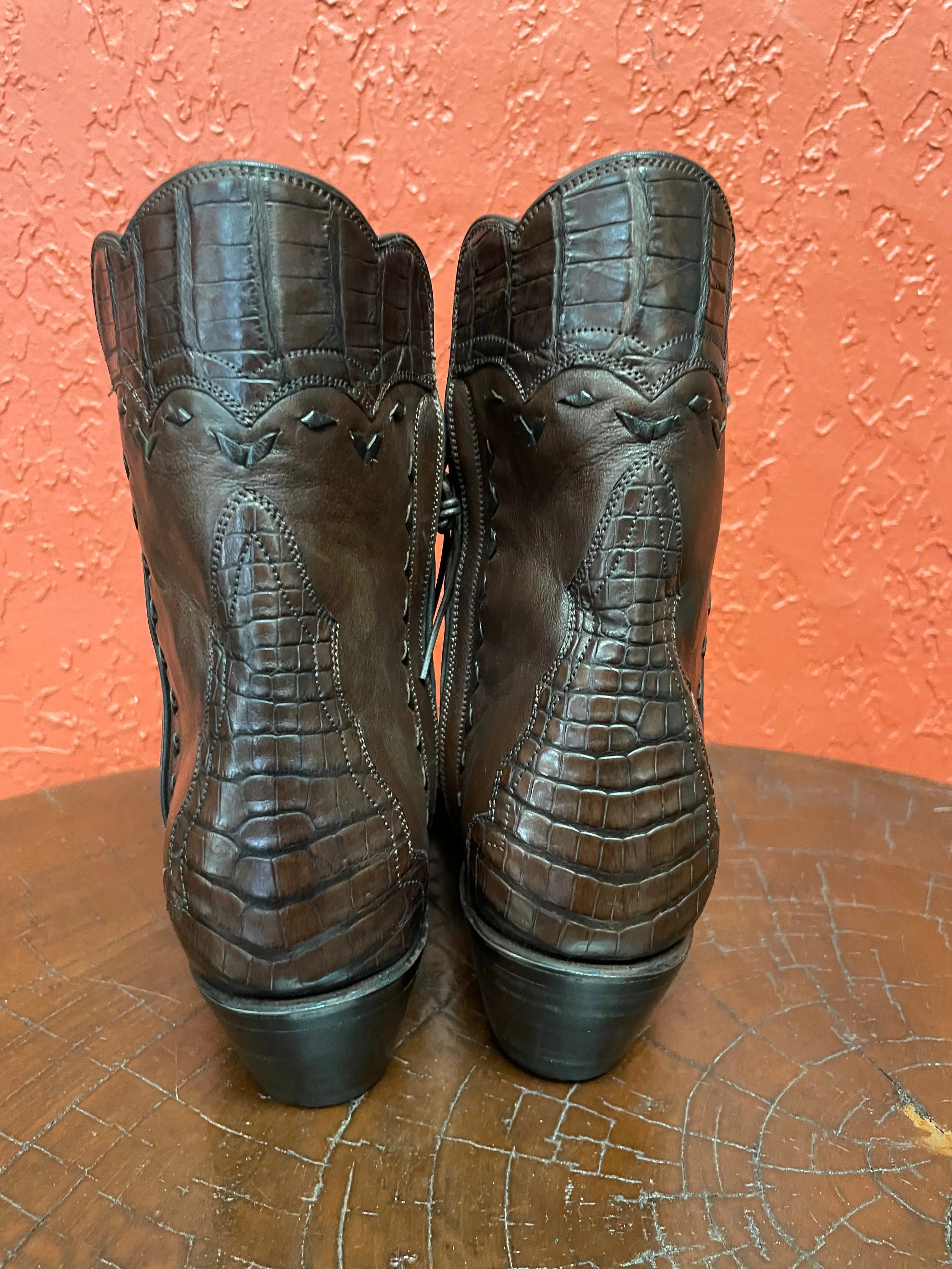 Sport Rust Crocodile and Italian Calf Zip
