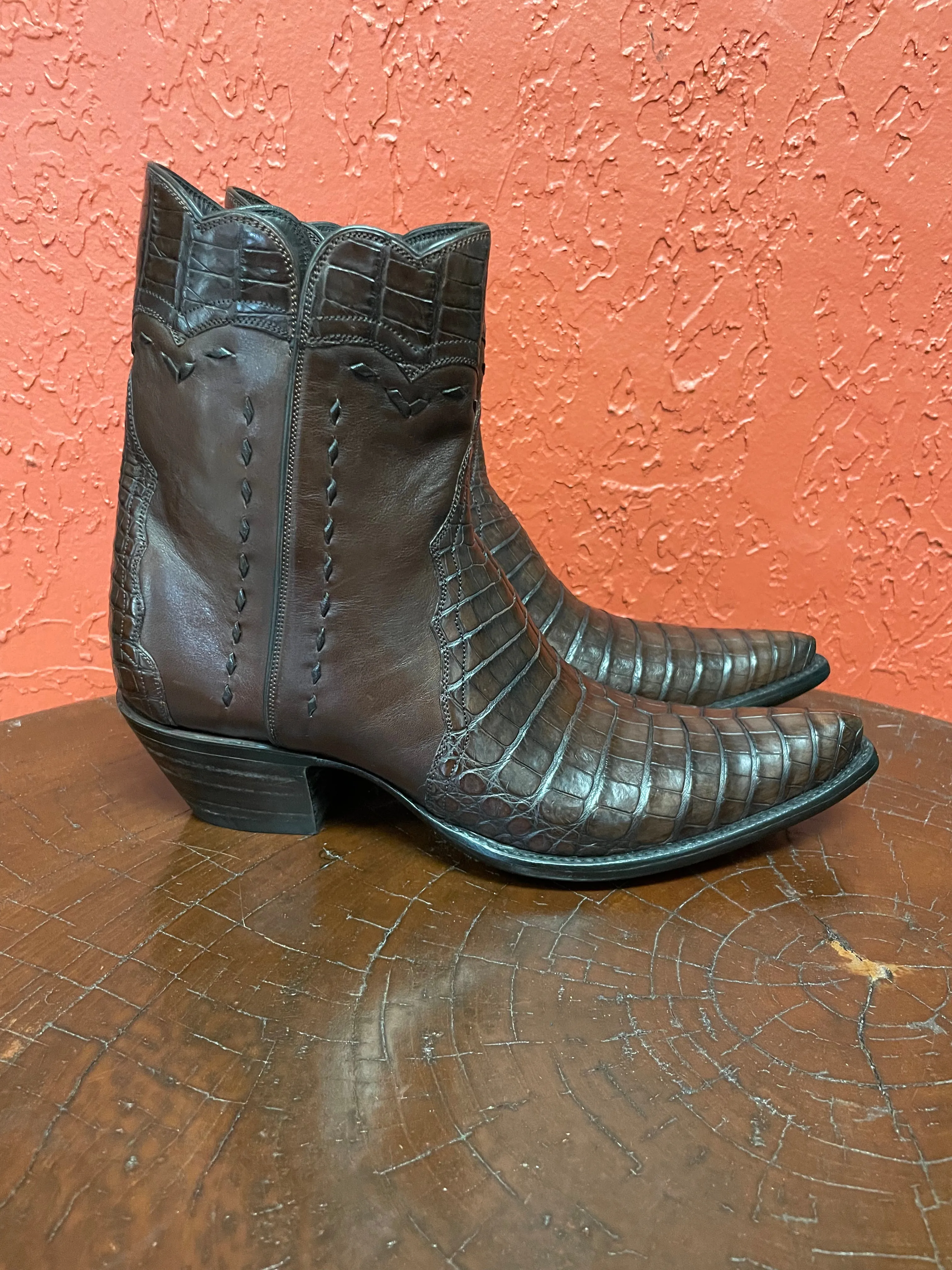 Sport Rust Crocodile and Italian Calf Zip