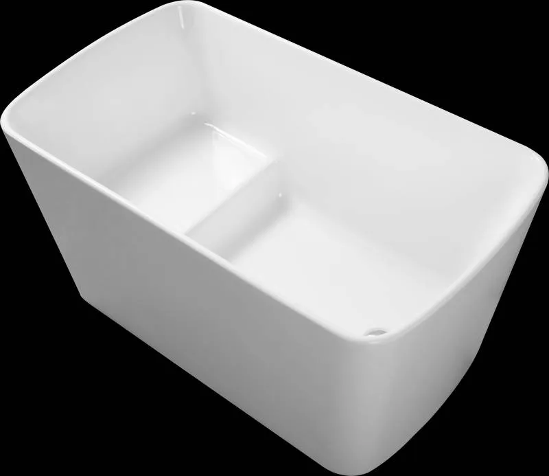 Square Japanese Soaking Tub - Freestanding Acrylic Bliss