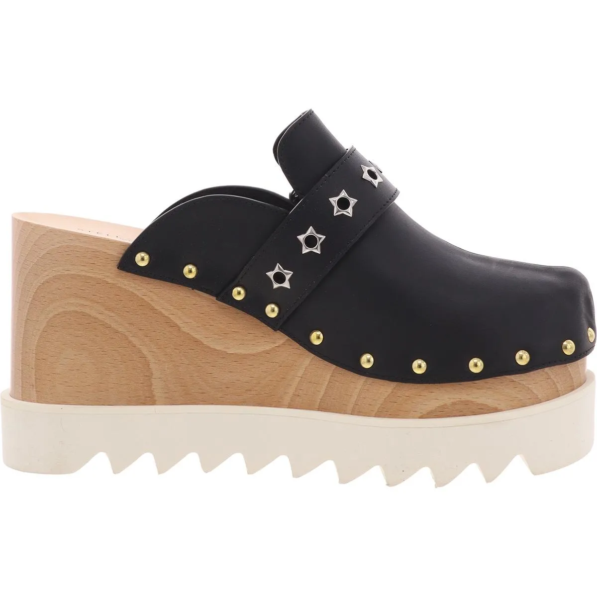 Stella McCartney Womens Elyse  Studded Leather Clogs