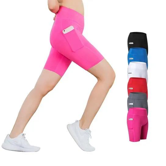 Stretchable Yoga Shorts With Pocket for All Seasons - Soft, Snug Fit in Multiple Colors