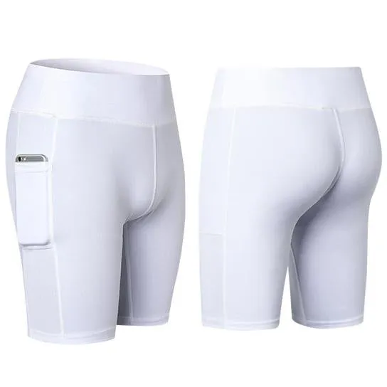Stretchable Yoga Shorts With Pocket for All Seasons - Soft, Snug Fit in Multiple Colors