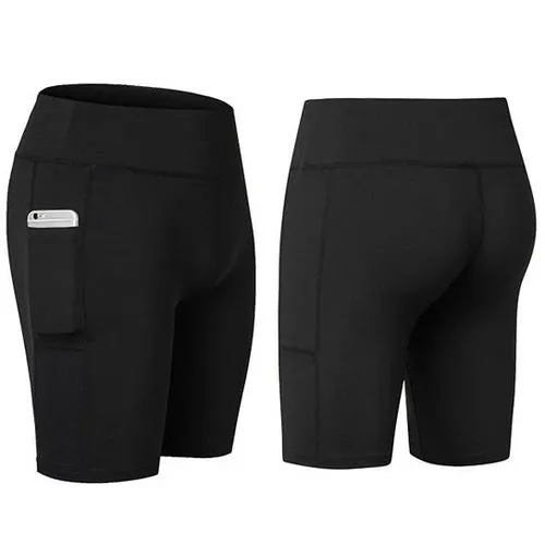 Stretchable Yoga Shorts With Pocket for All Seasons - Soft, Snug Fit in Multiple Colors