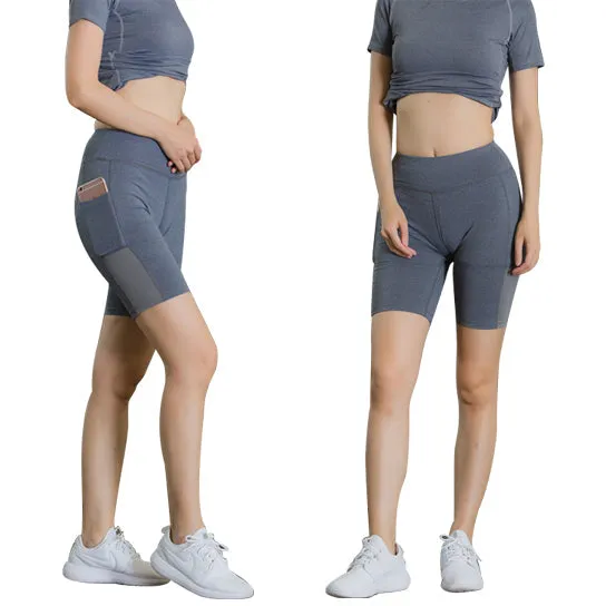 Stretchable Yoga Shorts With Pocket for All Seasons - Soft, Snug Fit in Multiple Colors